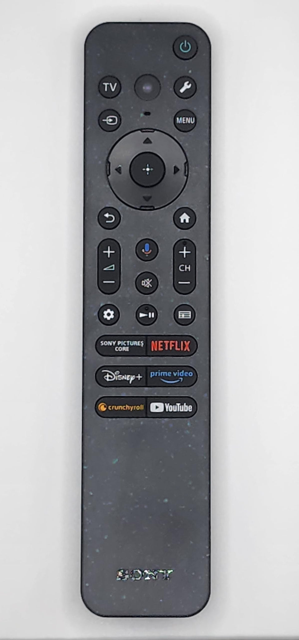 New Remotes Sony RMF-TX820U front view showing buttons and voice key, quick access to controls