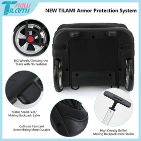 NEW TILAMI rolling backpack umbrella pocket highlights quick-access rain gear on busy days