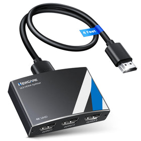 NEWCARE 4K HDMI Splitter front view for multi-display mirroring in living rooms