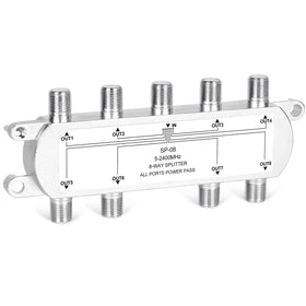 NewCare 8-Way Splitter front view distributes signal to eight devices efficiently