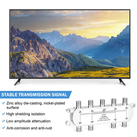 NewCare satellite TV antenna connection setup with eight outputs