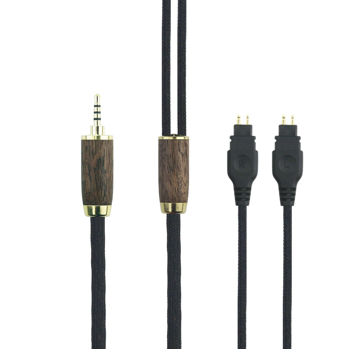 NewFantasia balance cable with walnut wood shell—front view showcases premium craftsmanship.