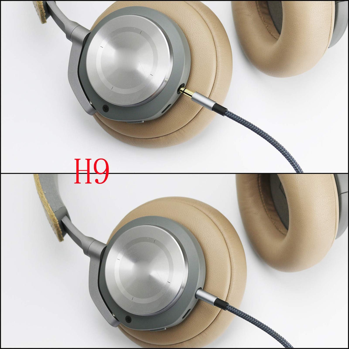 NewFantasia cable plugged into Skullcandy headphones demonstrating restored wired audio and controls