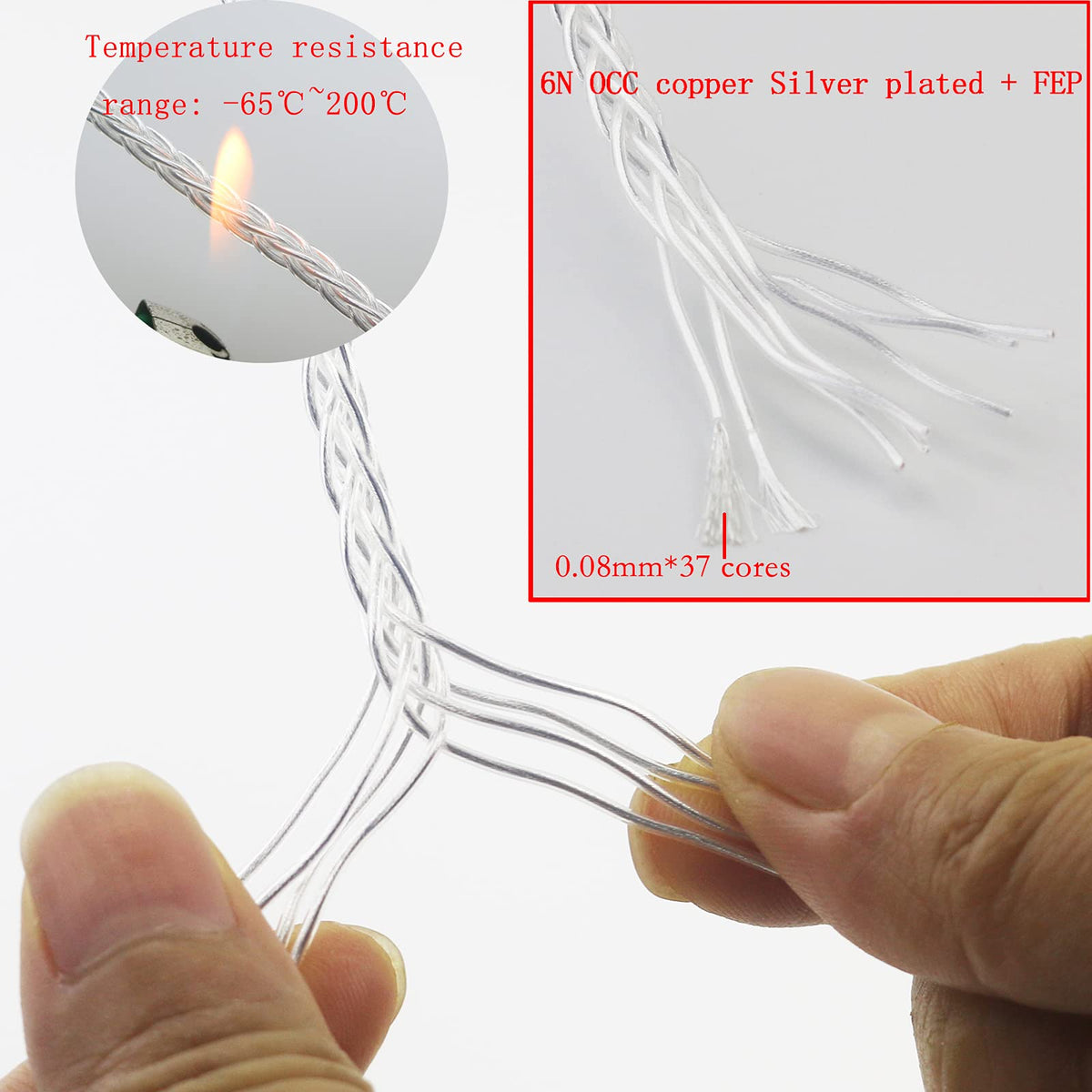 NewFantasia translucent FEP sheath highlighting protective layer for reduced interference