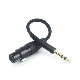 NewFantasia TRS to 4-pin XLR adapter front view showing balanced connection