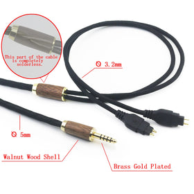 NewFantasia walnut wood shell connector highlights luxury finish and gold plating