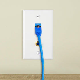 Newhouse Hardware installation-ready wall plate arrangement for quick upgrades.
