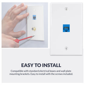 Newhouse Hardware white wall plate close-up shows crisp, uniform finish.