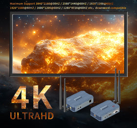 Newiedkvm wireless HDMI receiver connected to a TV for crisp display
