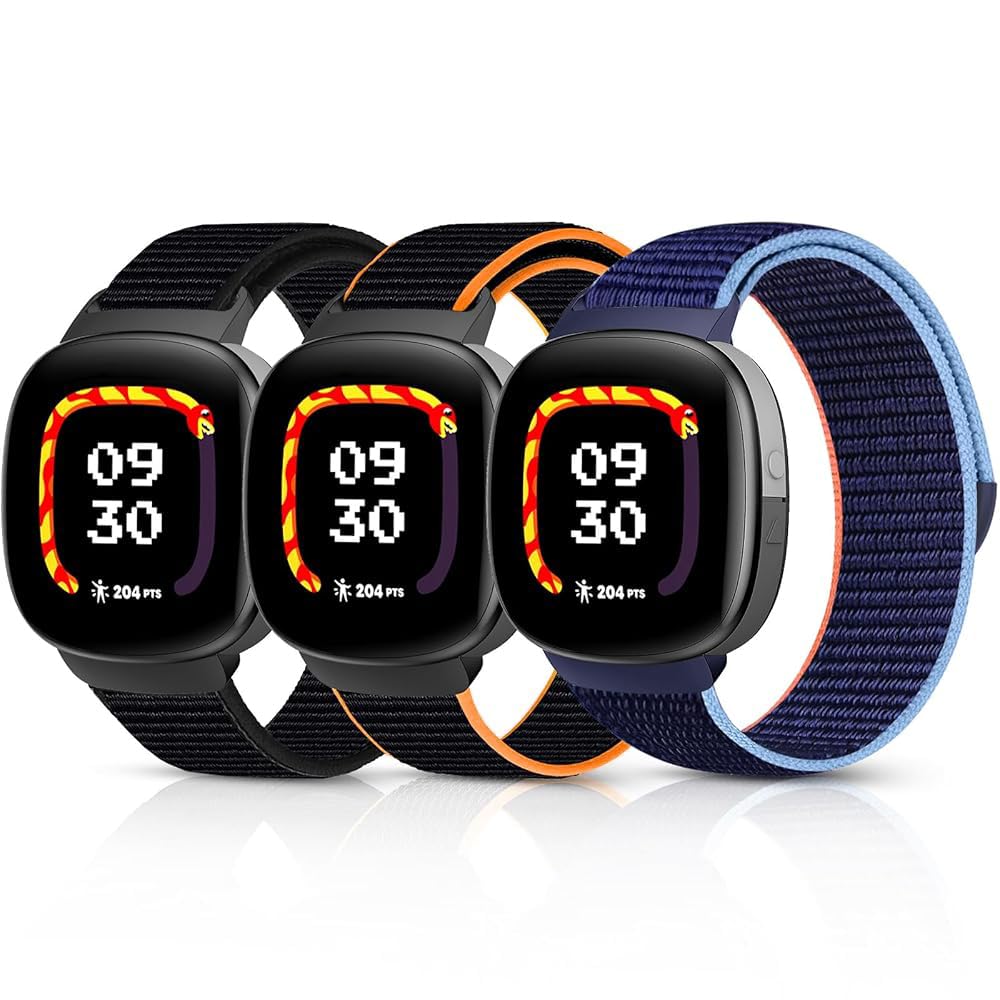 NewJourney front view of three-pack bands showing color options and compatibility benefit