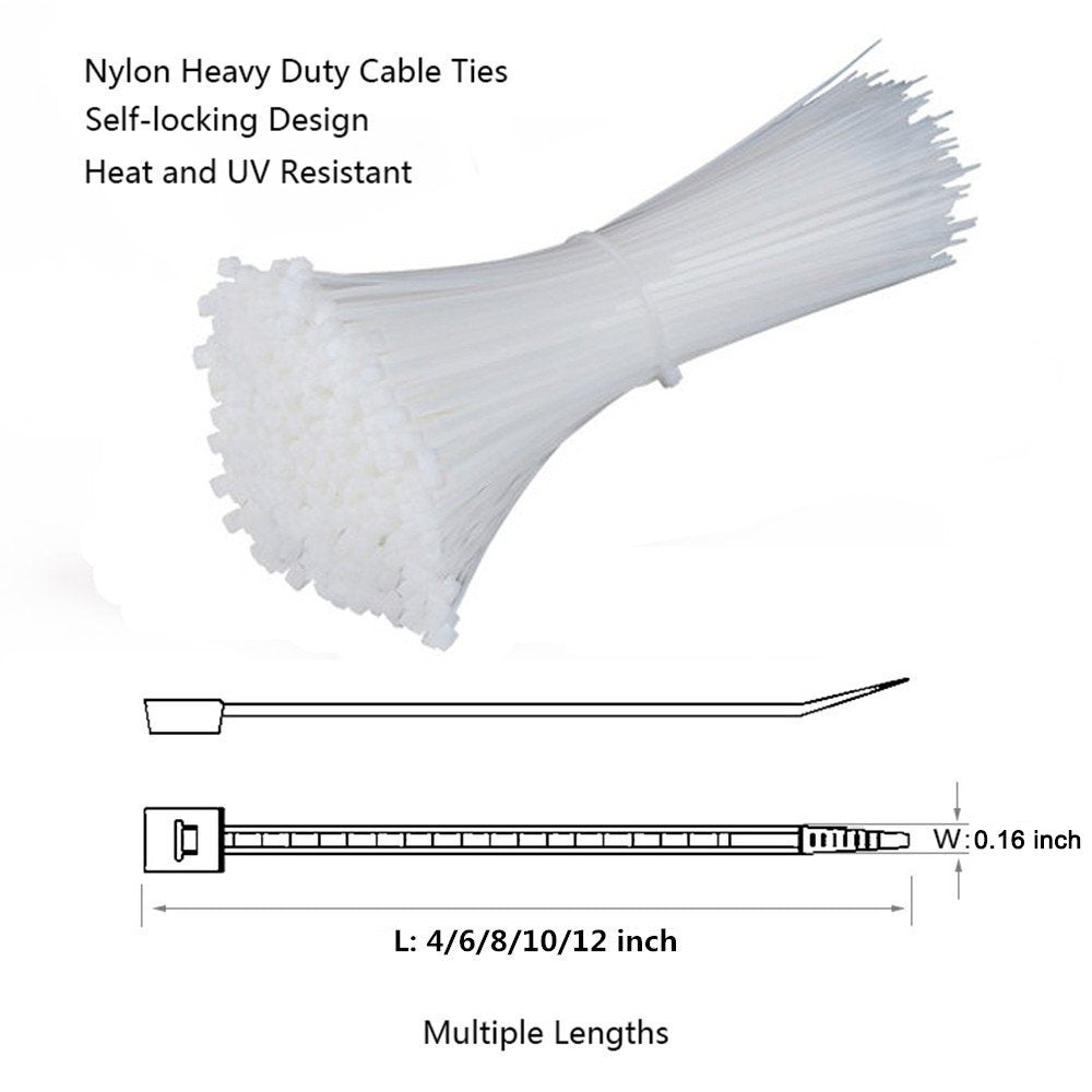 NewMainOne fanned 4,6,8,10,12 inch ties showing sizes for better selection
