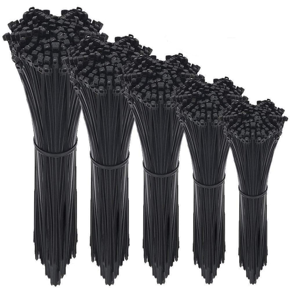 NewMainOne front packaging showing 500 black nylon ties, clear supply benefit