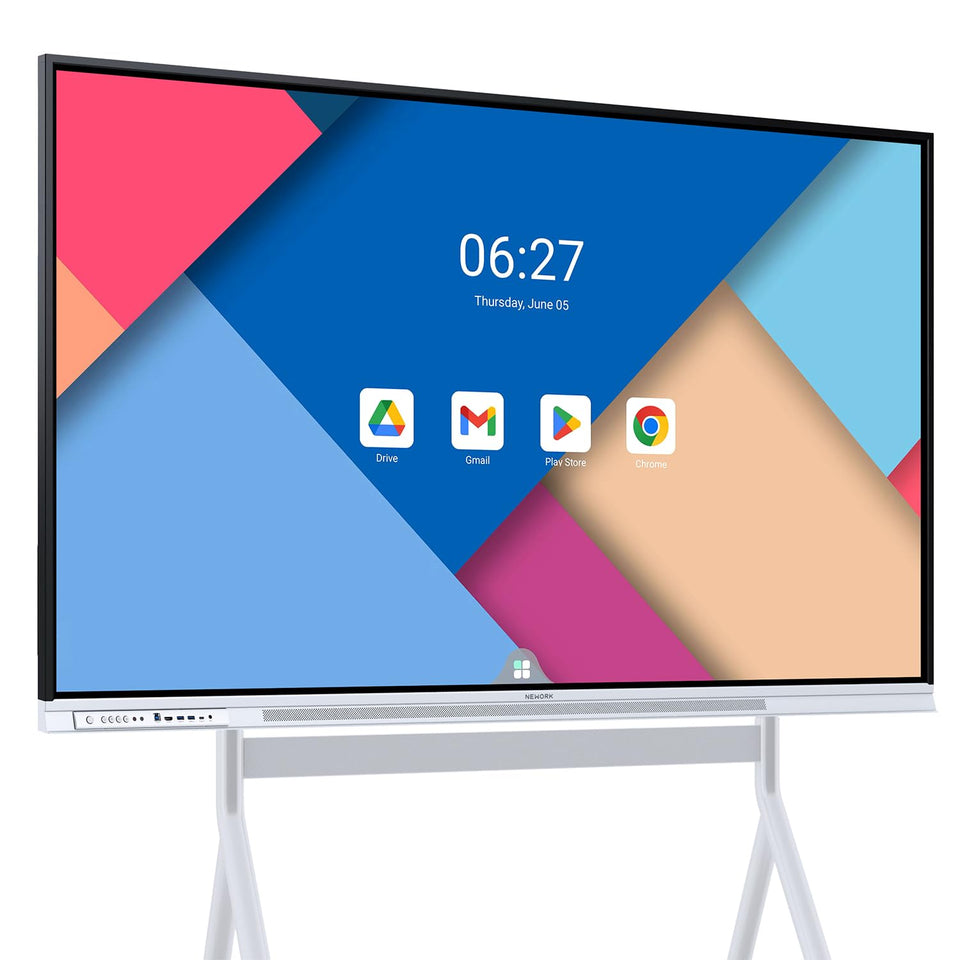 NEWORK 65-inch 4K display delivering bright classroom visuals for interactive lessons