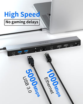 NEWQ USB-C Dock driver-free compatibility across operating systems