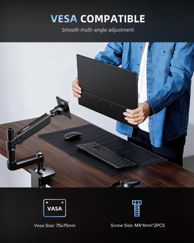 Newsoul 15.6-inch 4K QLED portable monitor on the go with bright display