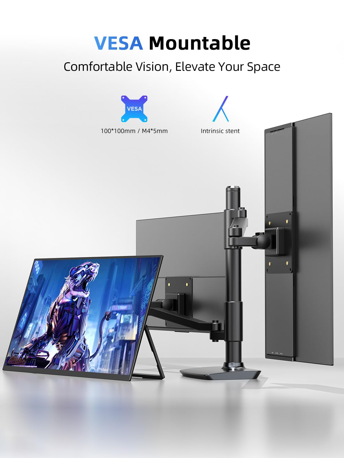 Newsoul 180 degree tilt support enhances viewing angles for games and work