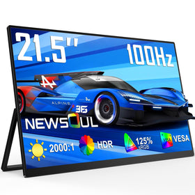 Newsoul 21-5 inch portable monitor front view for immersive work and gaming