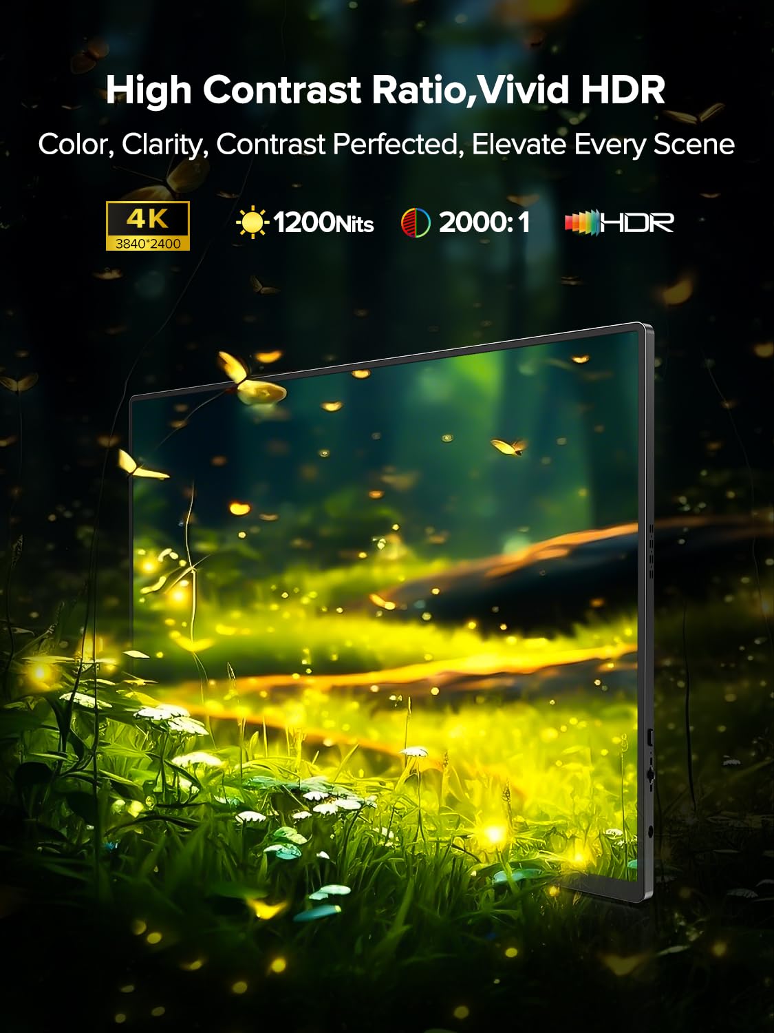 Newsoul 4K portable monitor in protective case protecting the screen