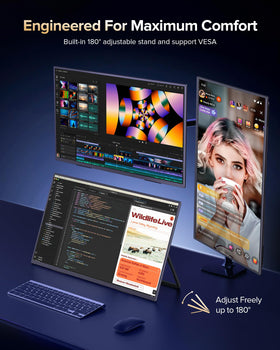 Newsoul large portable screen supports multi-device setups, boosting productivity on the go.