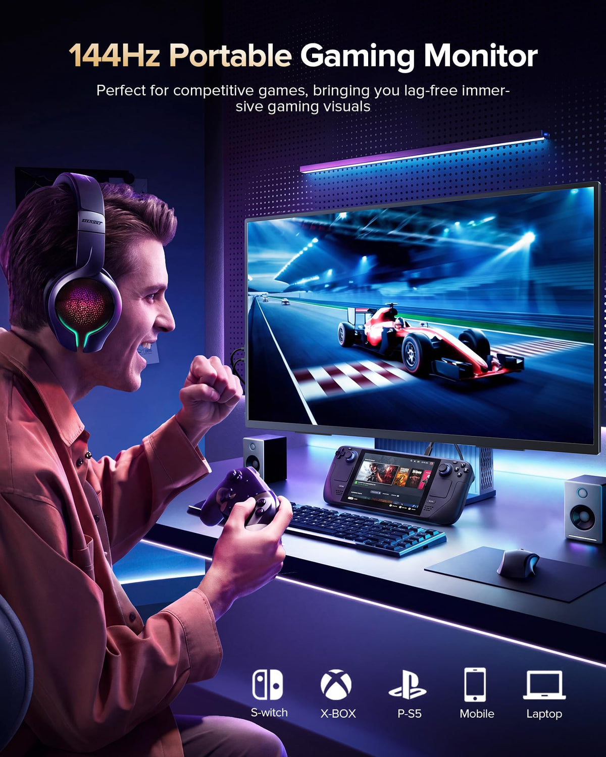 Newsoul compact second screen helps streamline workflows and gaming sessions.