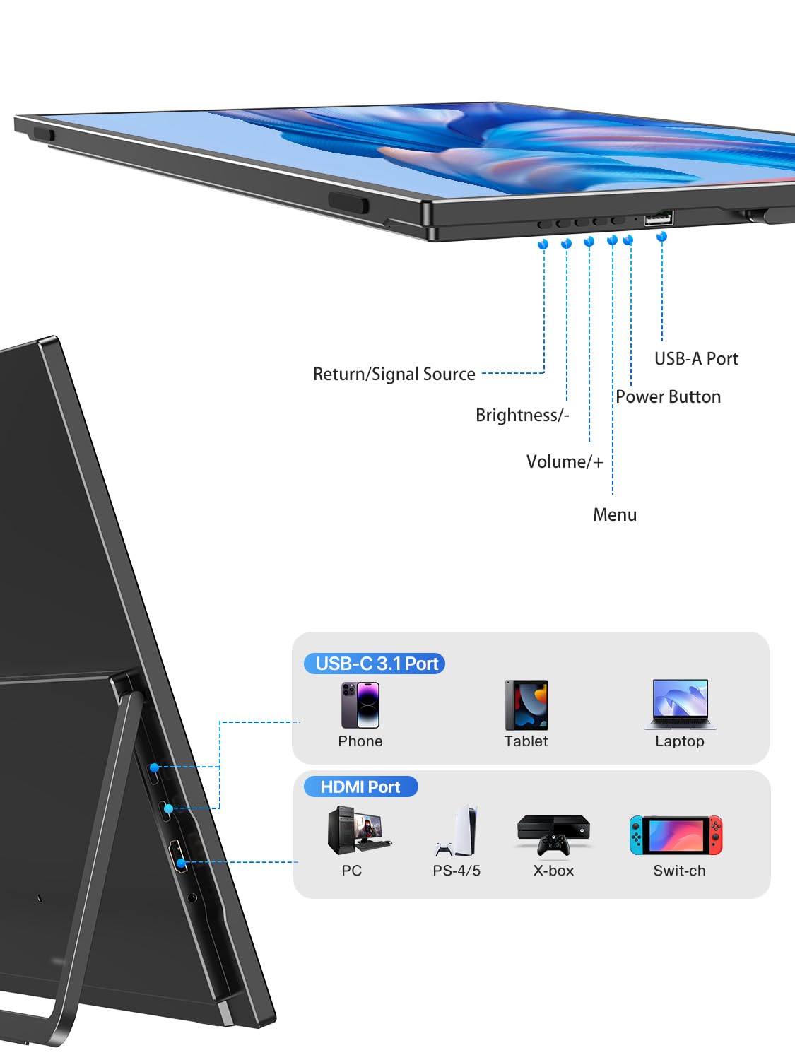 Newsoul foldable stand keeps the setup slim and portable