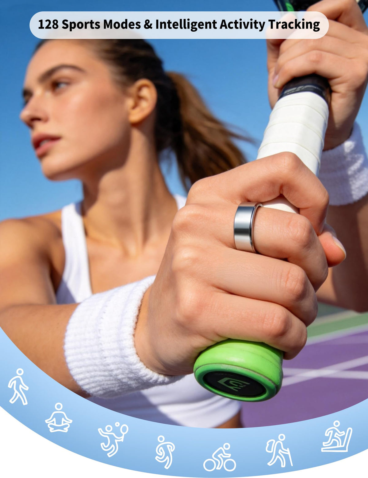 Charging case with LED indicators powers NewTrip Ring longer sessions
