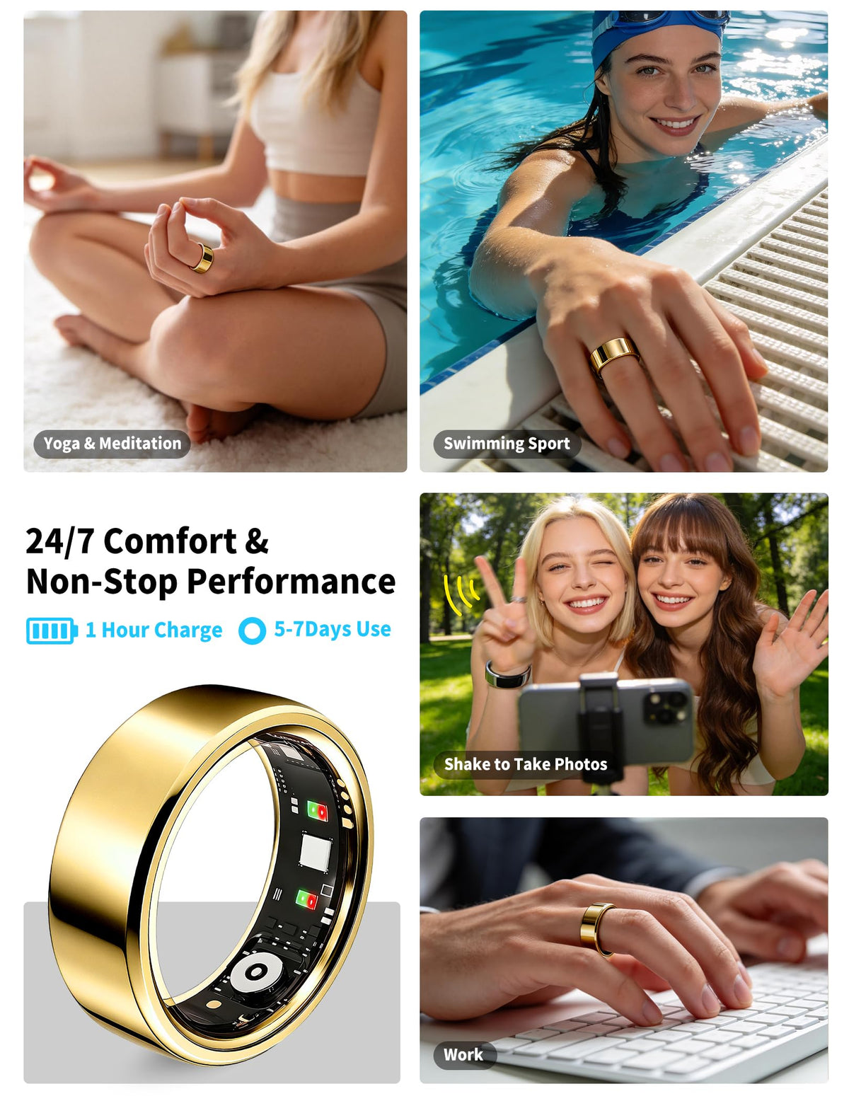 NewTrip Smart Ring female cycle tracking supports daily health management.