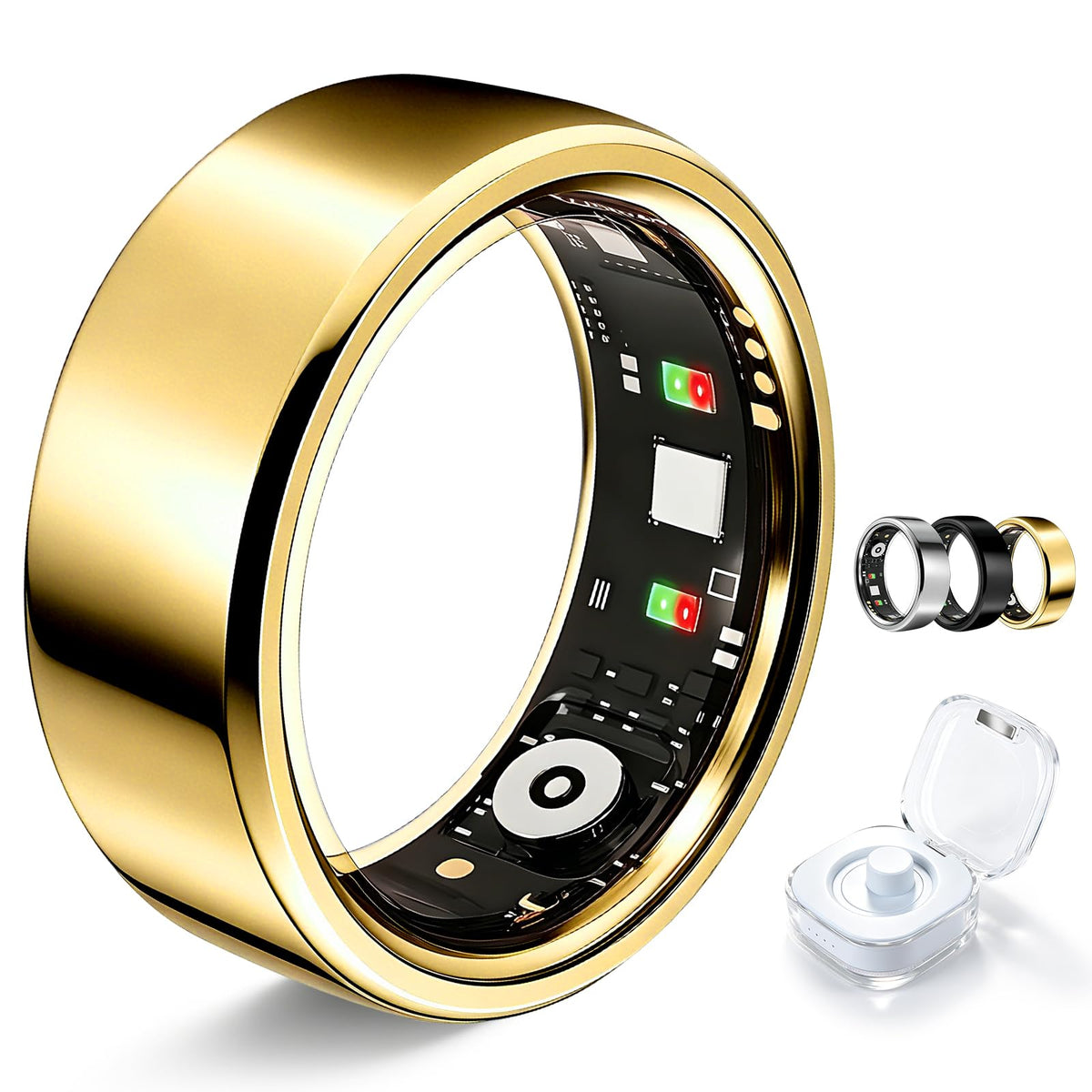 NewTrip Smart Ring gold packaging highlights premium unboxing and setup ease.