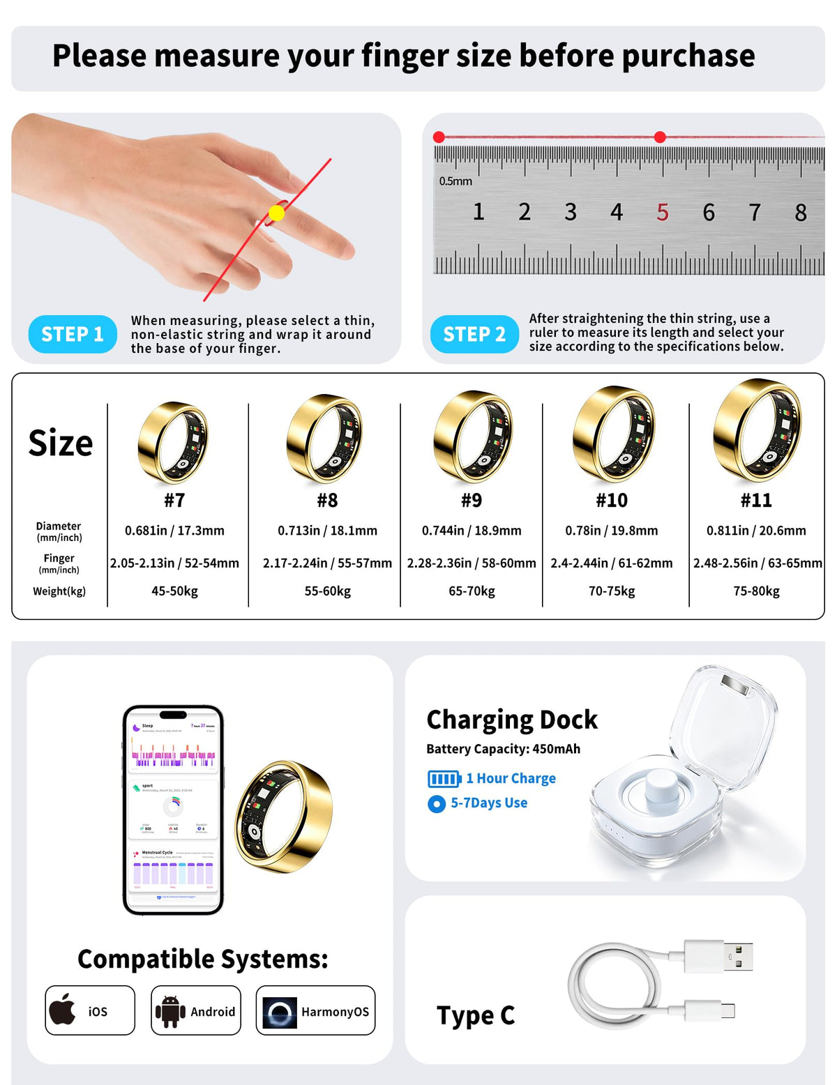 NewTrip Smart Ring heart rate tracking provides all-day wellness insights.