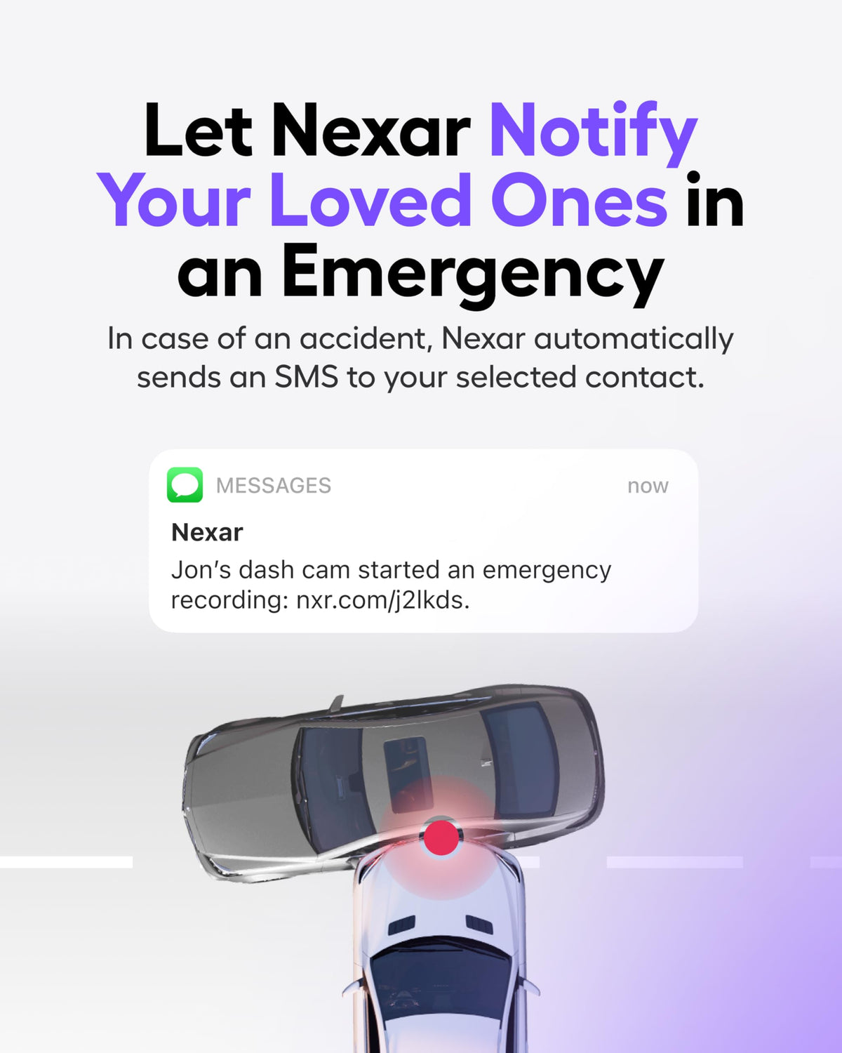 Nexar Beam parking mode active during car parking for protection