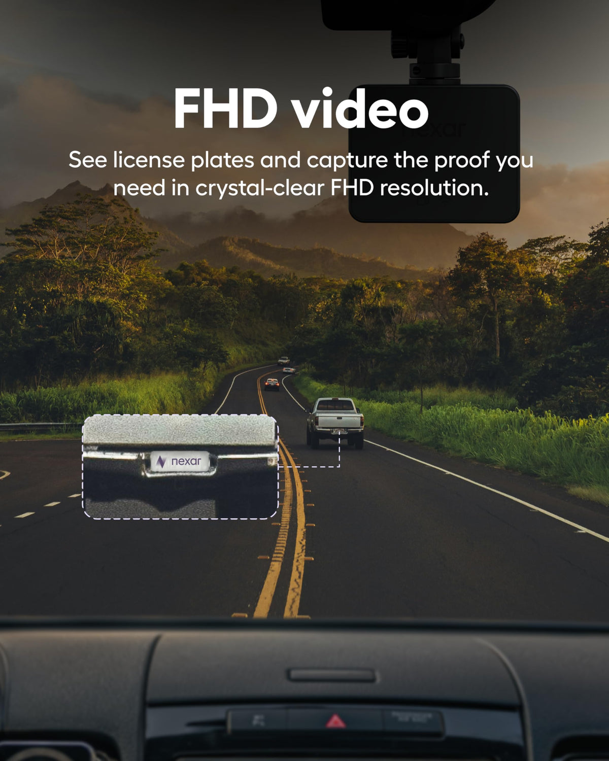 Nexar Pro with WiFi and Bluetooth enables quick setup and sharing of clips
