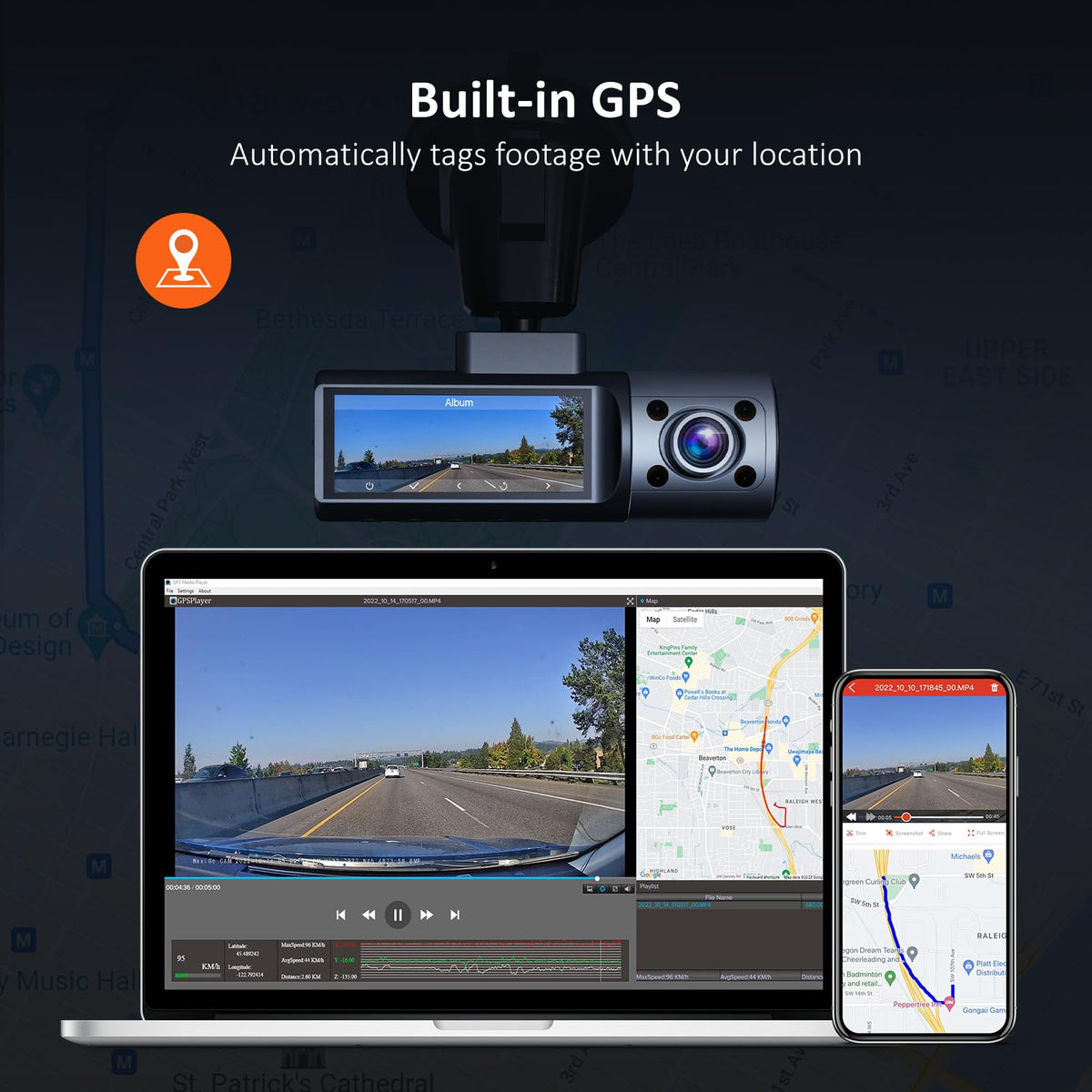 NexiGo D621 wide 180-degree view covers more of the road.