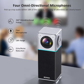 NexiGo N3000 four-mic array captures voices clearly across the room