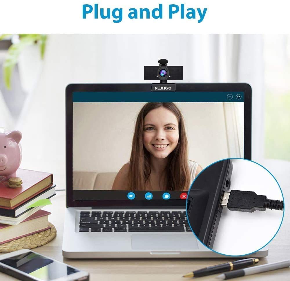 NexiGo N60 110-degree wide-angle view expands group meeting visibility