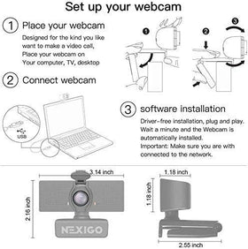 NexiGo N60 foldable compact design enables portable video chats