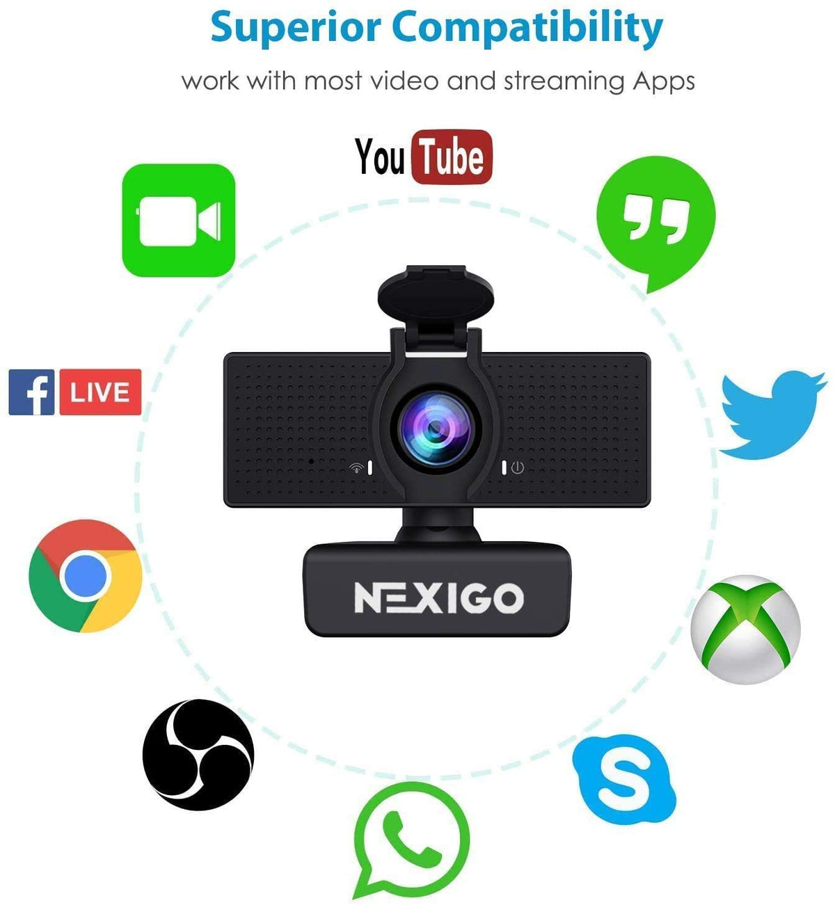 NexiGo N60 plug-and-play USB setup for quick, hassle-free use