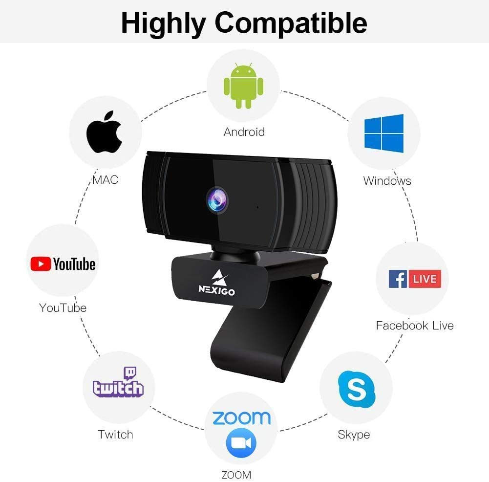 NexiGo mounted on laptop screen illustrating easy clip installation