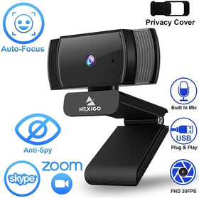 NexiGo privacy cover detail demonstrating camera protection and visual security