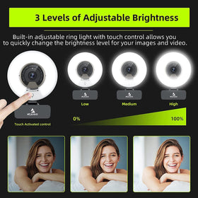 NexiGo dual microphone detail highlighting noise reduction for clearer voice capture