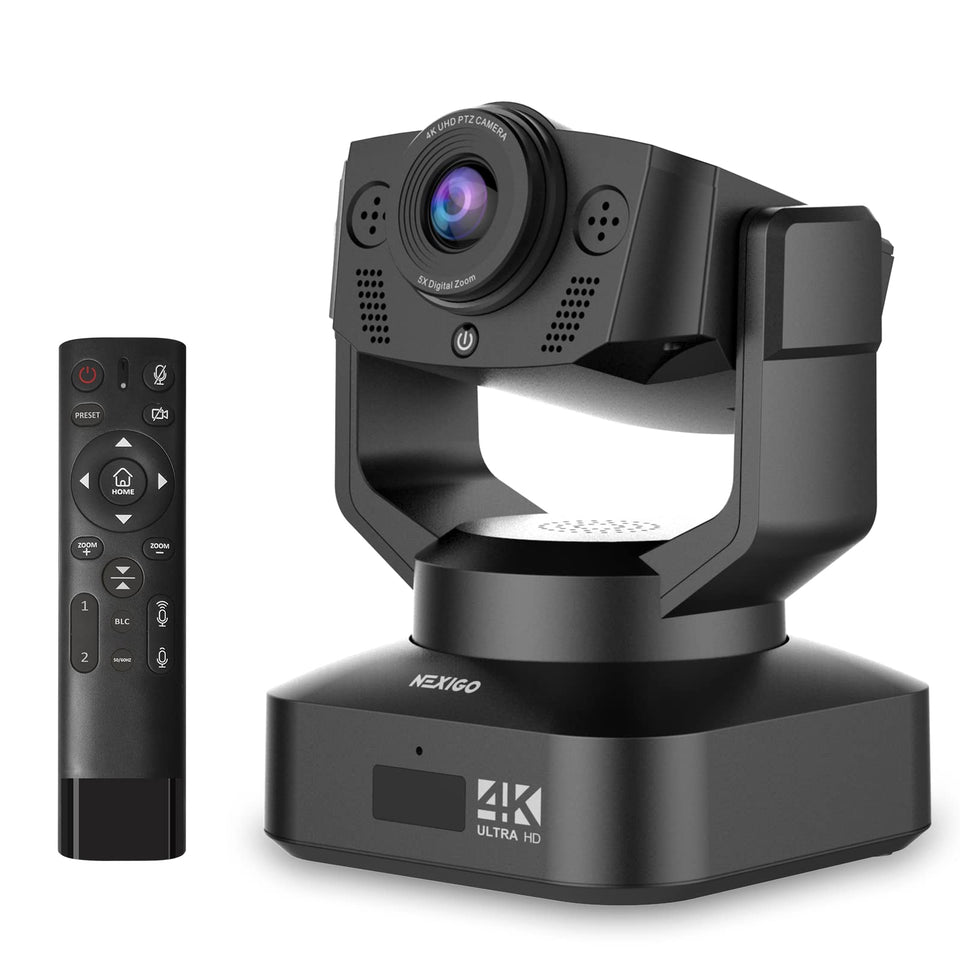 NexiGo N990 4K PTZ webcam front view for crisp streaming and video calls