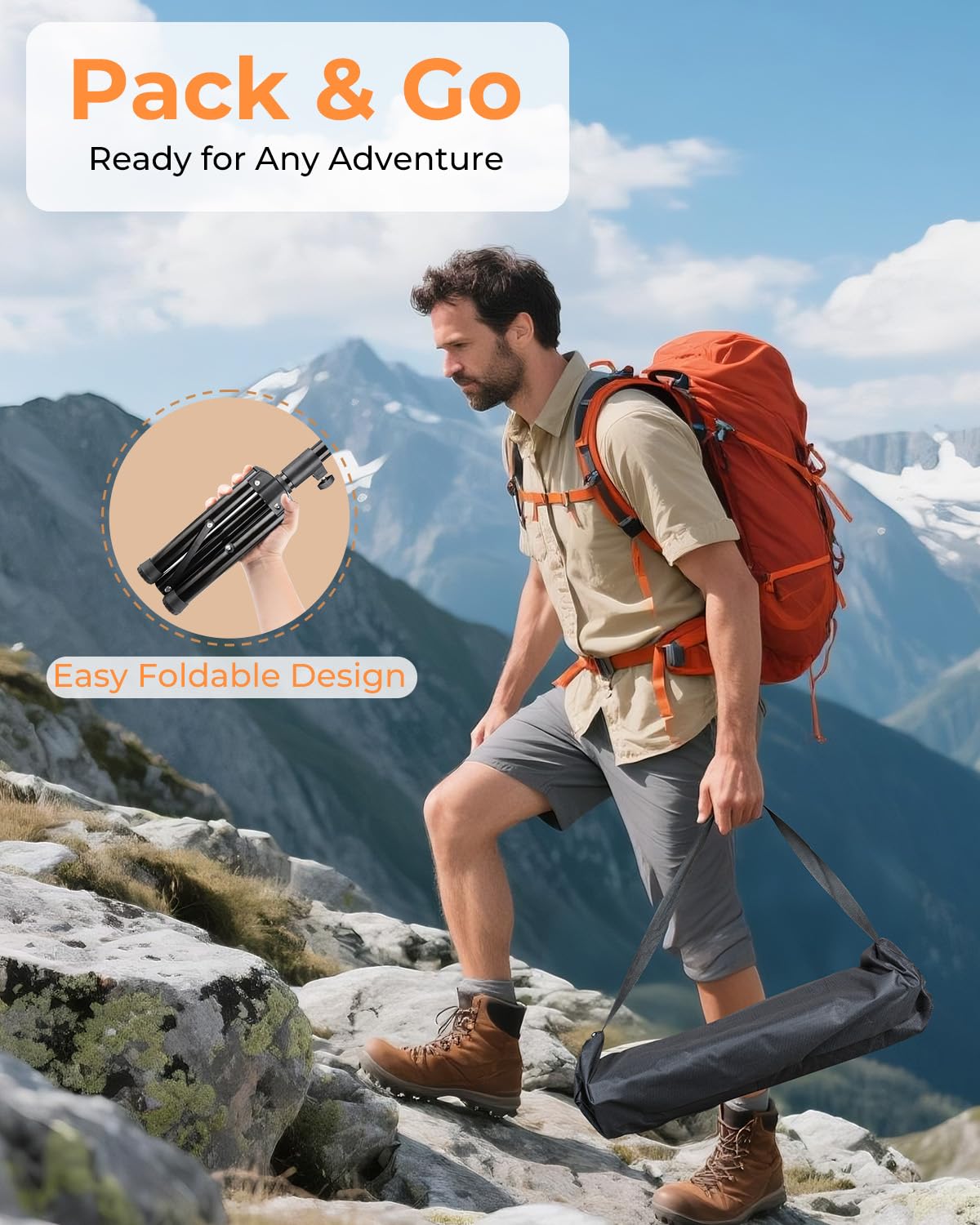 Nexiview leg locking knob detail showing rugged adjustment and terrain grip