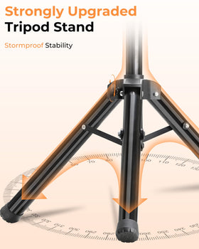 Nexiview tripod extended height profile enabling improved dish line-of-sight
