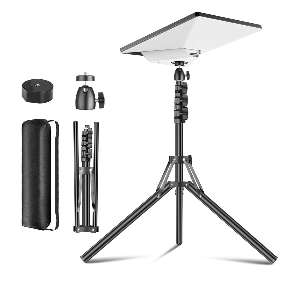 Nexiview front view showing stable tripod holding Starlink Mini for better reception