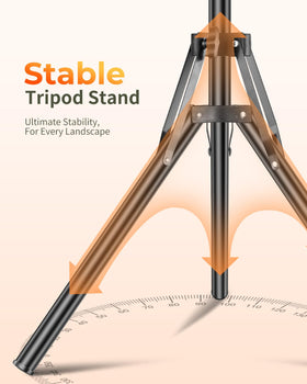 Nexiview locking leg detail with grip pads for superior traction on uneven ground