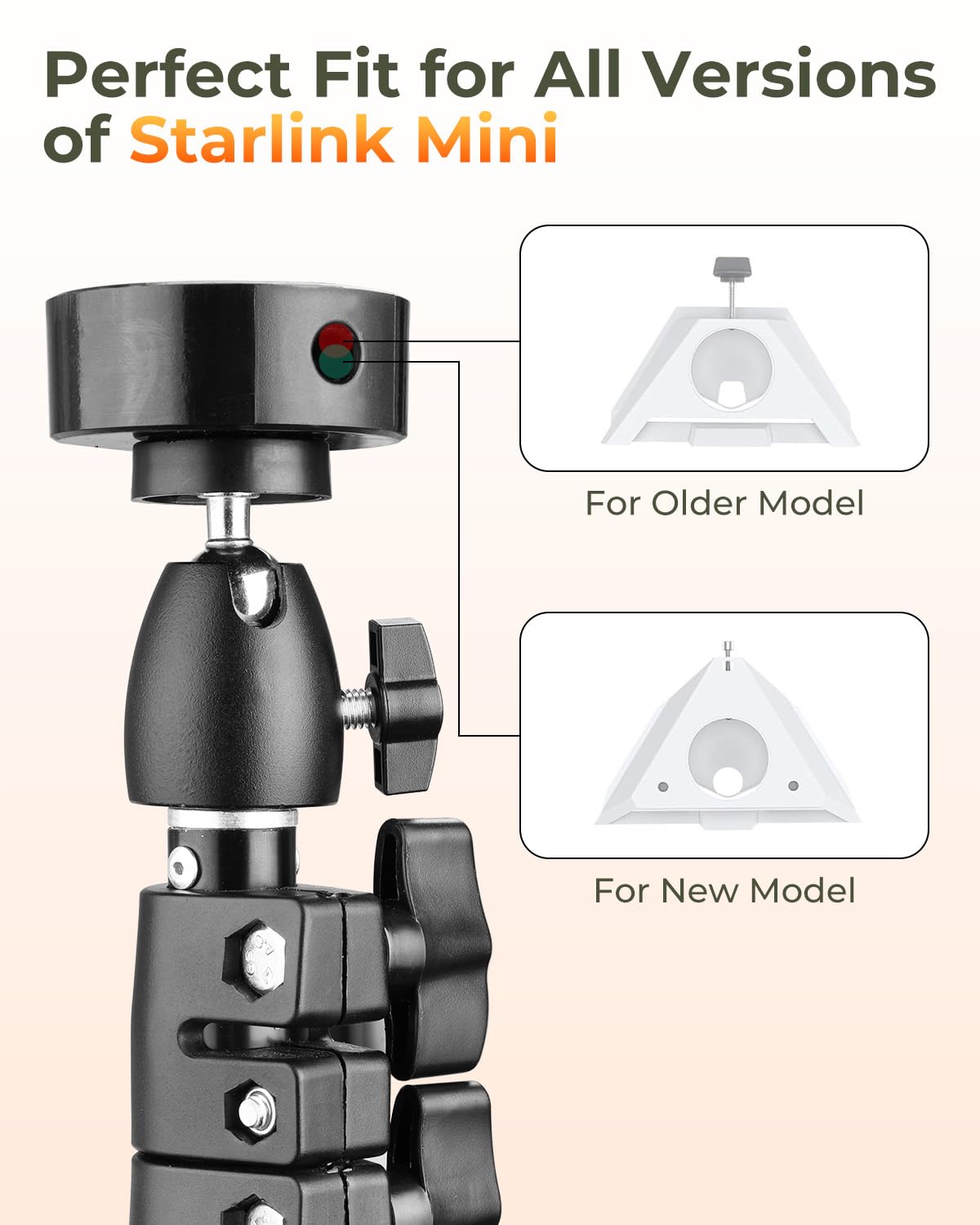 Nexiview snap-on adapter close-up securing Starlink Mini quickly and securely