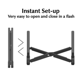 Nexstand K7 in open one-step design for quick workstation setup.