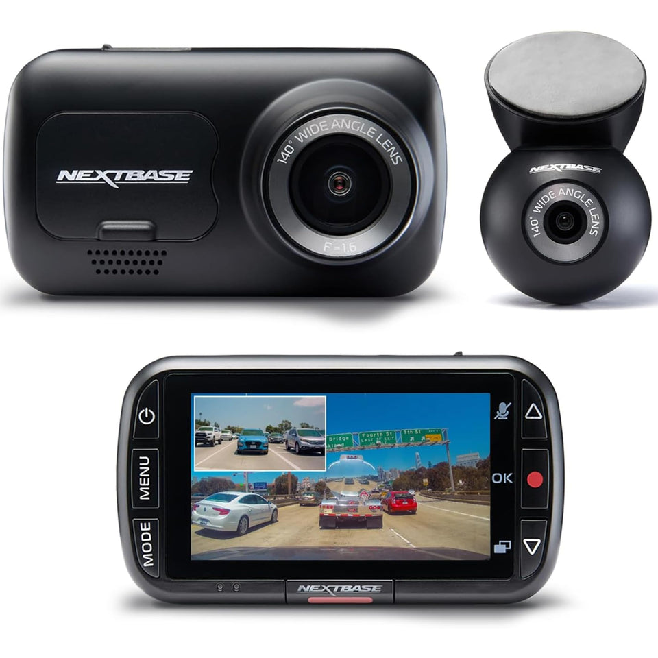 Nextbase 320XR front camera captures daytime road details for clear driving records.