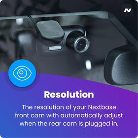 Captures rear exterior view setup for clearer behind-the-vehicle footage.
