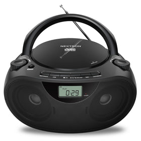 Nextron front view showing boombox and clear stereo presence benefit