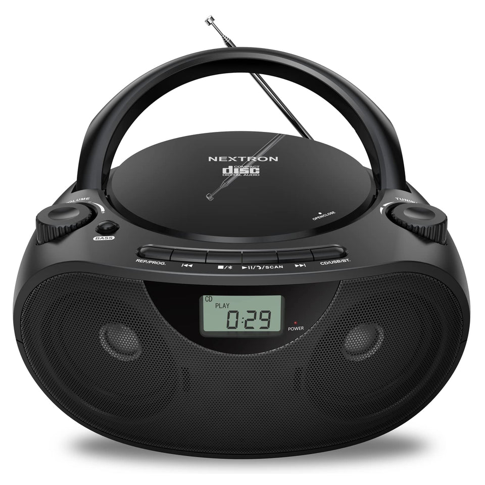 Nextron front view showing boombox and clear stereo presence benefit